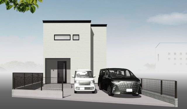 高知市愛宕町三丁目　売り土地（建築条件付き）の外観パース|2台分の駐車スペースが作れます☆