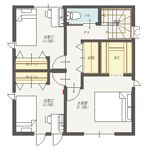 高知市石立町5号地（はりまやタウン）売り土地（建築条件付き)の参考プラン|間取り図２