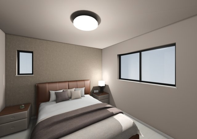 高知市石立町5号地（はりまやタウン）売り土地（建築条件付き)の完成予想図|寝室