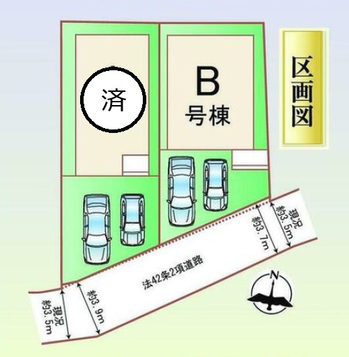 【区画図】 | 大府市桃山町4期　B号棟