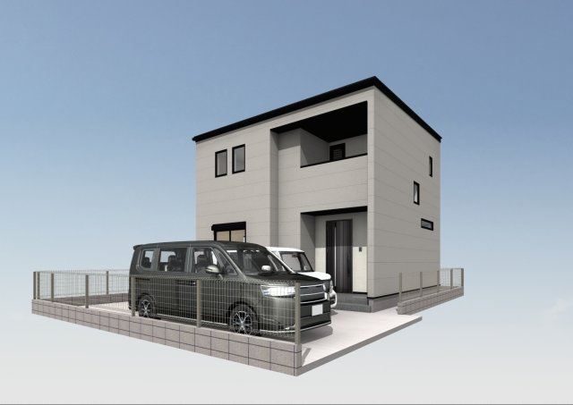 高知市石立町3号地（はりまやタウン）売り土地（建築条件付き）の完成予想図|外観１