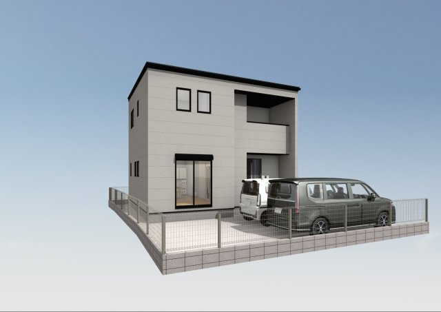 高知市石立町3号地（はりまやタウン）売り土地（建築条件付き）の完成予想図|外観２