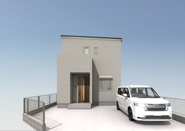 高知市石立町6号地（はりまやタウン）売り土地（建築条件付き）の完成予想図|外観１