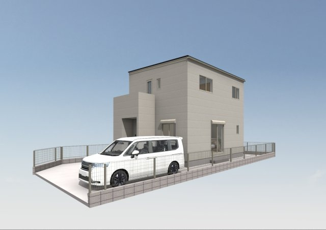 高知市石立町6号地（はりまやタウン）売り土地（建築条件付き）の完成予想図|外観２