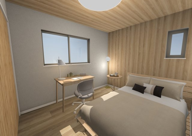 高知市石立町6号地（はりまやタウン）売り土地（建築条件付き）の完成予想図|寝室