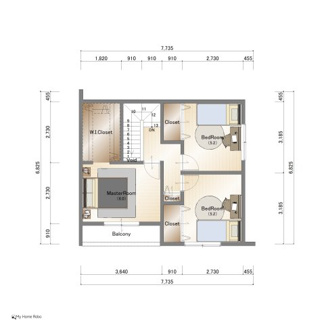 【参考プラン】 | 宇治市伊勢田町名木2丁目　売土地　建築条件付き | 【2階】自由設計になりますので設計士と直接お話していただきオンリーワンのおうちづくりが可能です！需要の多いランドリールームも実現可能です。一緒に楽しくお家づくりをしていきましょう！