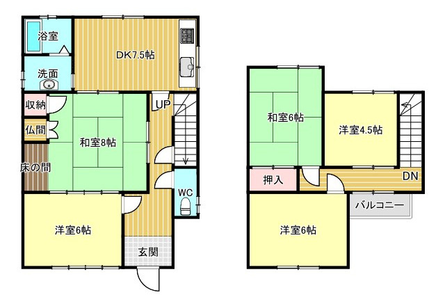 中古住宅　八代1丁目の間取り