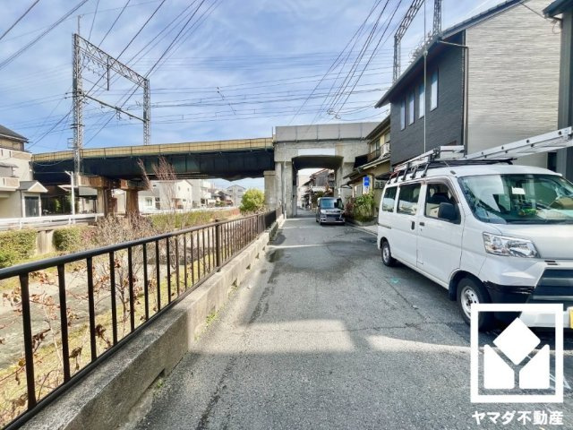 伏見区桃山町弾正島　1号地の前面道路含む現地写真