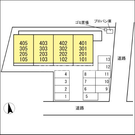 レジデンス東望の区画図