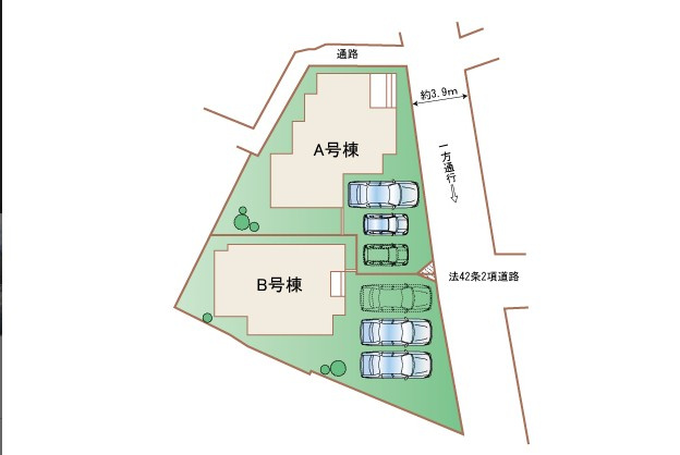 ハートフルタウン那覇市識名１丁目　B号棟の区画図