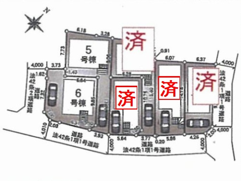 【区画図】 | 【仲介手数料０円】相模原市中央区上溝第140　新築一戸建て　全6棟 | 相模原市中央区上溝第140　新築一戸建て　全4棟