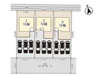 【区画図】 | 新築　新潟市秋葉区小須戸第6 1号