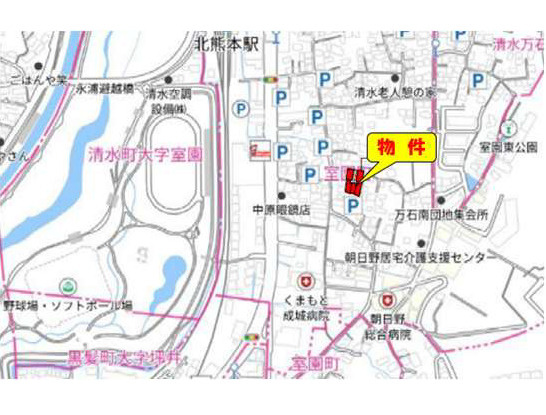よかタウン／北区室園町1期／１号棟の地図