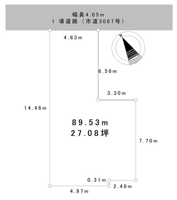 【サンスターホーム】羽村市双葉町2丁目　住宅用売地の土地図