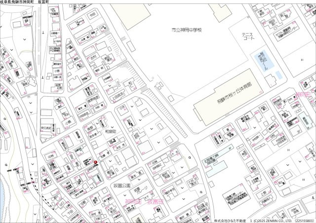 2026/2/28　成約　戸建　飛騨市神岡町坂富　50万（2025/11/10新規、12/24　価格変更）の地図