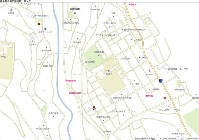 2026/2/28　成約　戸建　飛騨市神岡町坂富　50万（2025/11/10新規、12/24　価格変更）の地図