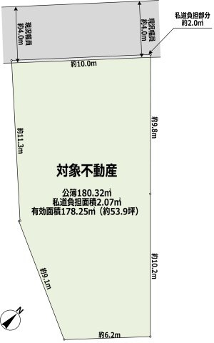 豊中市南桜塚１丁目土地の土地図