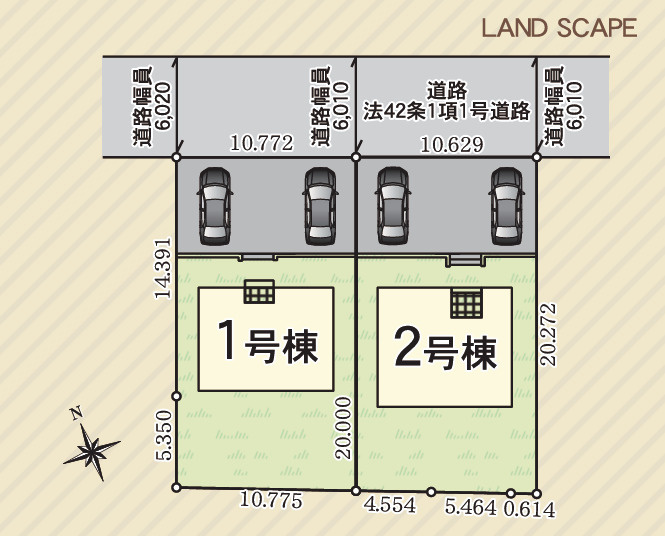 ひたちなか市平磯遠原町　第１の区画図|区画図です。