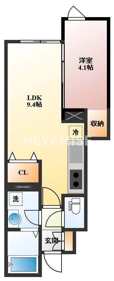 シャインS栄田の間取り