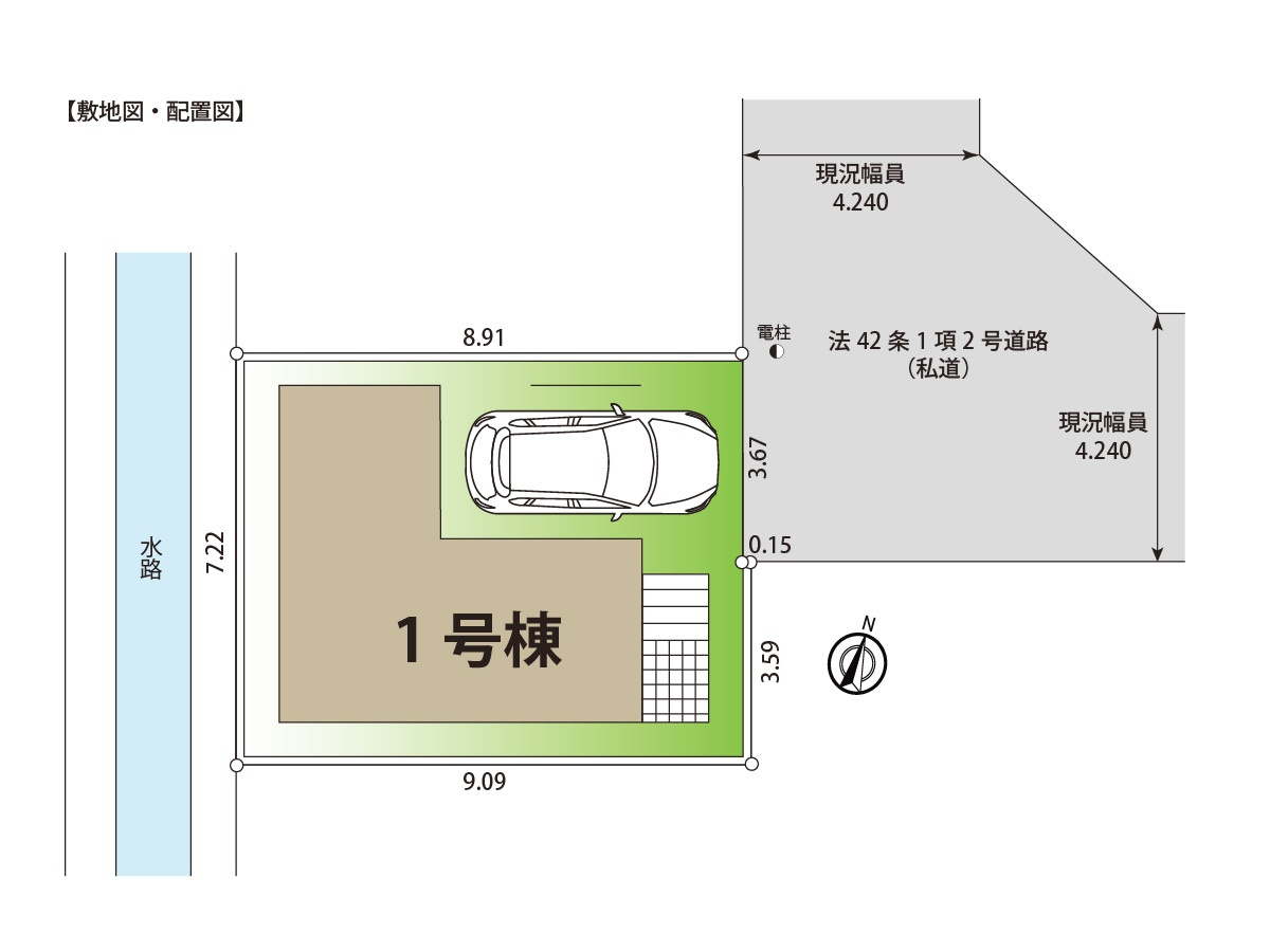 新築/さいたま市桜区道場の区画図|駐車場あり（車種による）