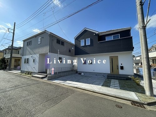 【外観】 | 【仲介手数料０円】座間市南栗原6期　新築一戸建て　１号棟　全2棟 | 全体　座間市南栗原6期　新築一戸建て　全2棟