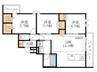 NOBEL中落合の間取り