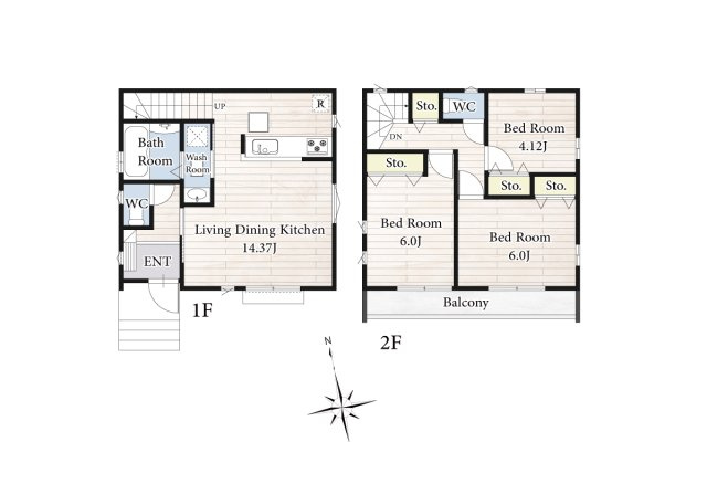 【間取り】 | 【A号棟】陽の光をたっぷりと浴びながら気持ち良く生活が出来ます。夢のマイホーム、夢ではなく実現出来ます！見学・ご相談等、お気軽にご連絡下さい。
