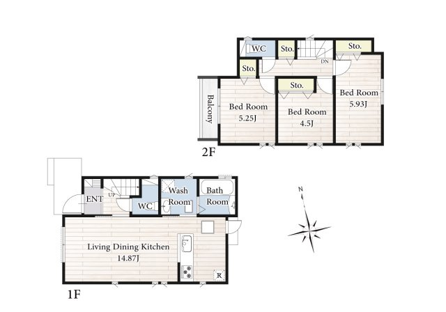 【間取り】 | 【C号棟】陽の光をたっぷりと浴びながら気持ち良く生活が出来ます。夢のマイホーム、夢ではなく実現出来ます！見学・ご相談等、お気軽にご連絡下さい。