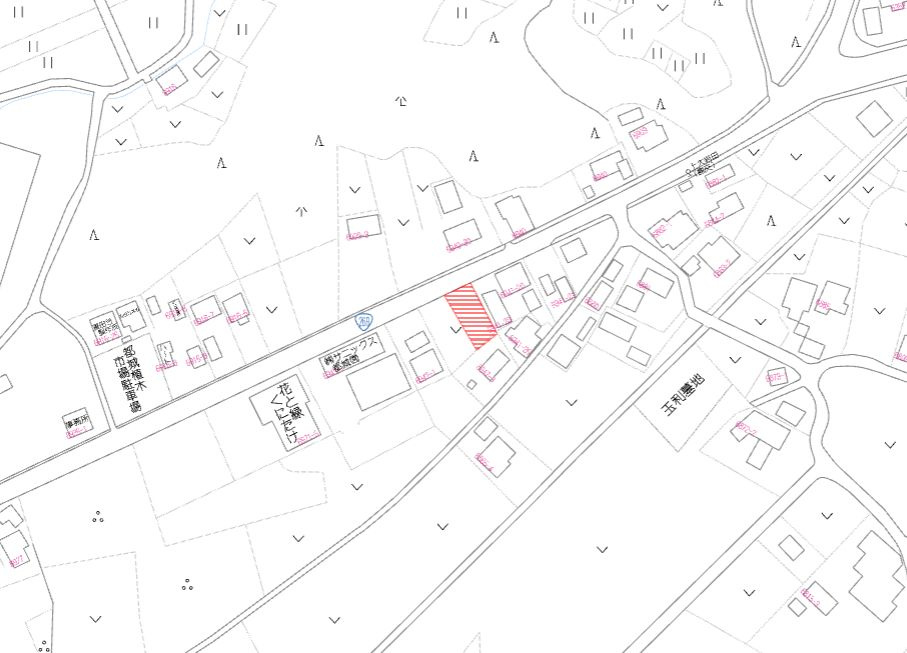 都城市大岩田町の売地の土地図