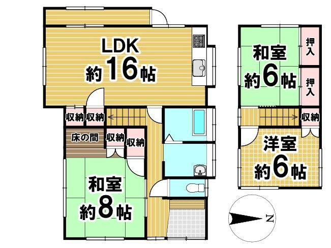 北九州市八幡西区大畑町　中古戸建の間取り|※間取り図と現況が異なる場合には、現況を優先いたします。