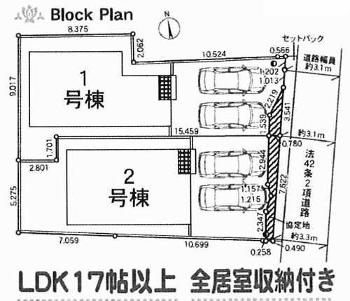 横浜市戸塚区深谷町第45　新築戸建全2棟　2号棟の区画図