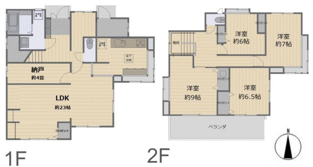 横浜市港南区日野７丁目 中古戸建て【仲介手数料無料】カースペース2台の間取り