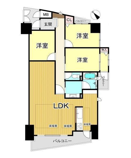 グランシエル新舞子の間取り|3LDK☆