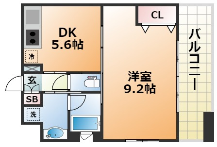 プレジール三ノ宮の間取り