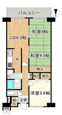 【間取り】 | ルネ住之江