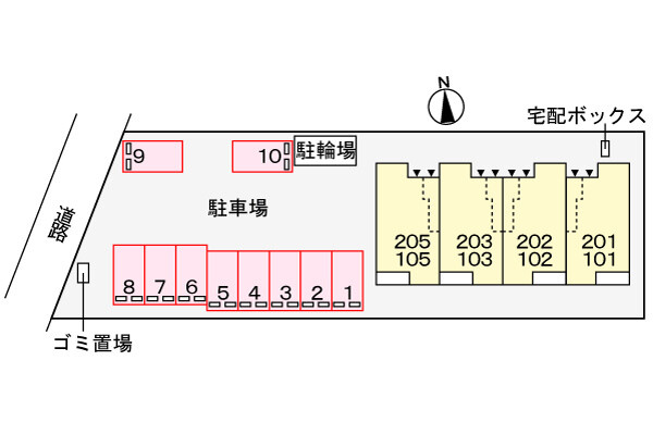 シエロの駐車場