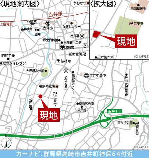 高崎市吉井町神保第１　３号棟(全３棟)　クレイドルガーデン　新築建売分譲の地図