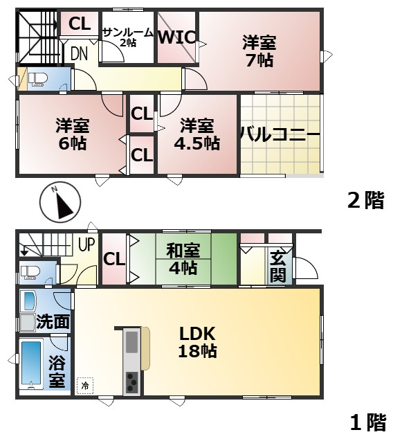 大津市坂本２丁目新築戸建の間取り