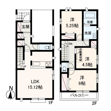 【間取り】 | 大阪東住吉区杭全7丁目　新築戸建 | 全居室が洋室仕様の3LDK。対面式キッチンやリビング階段仕様で、ご家族間のコミュニケーションも取りやすい空間設計です！