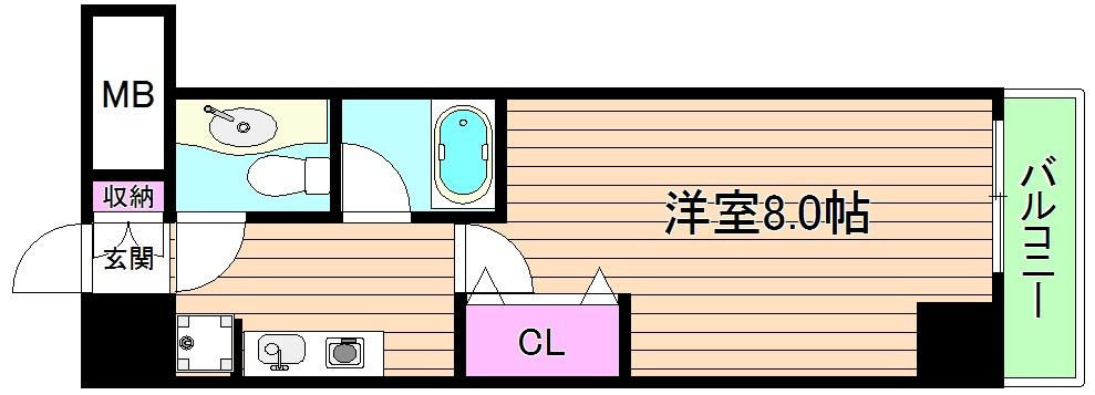 大阪市城東区今福東１丁目の賃貸マンションの間取り