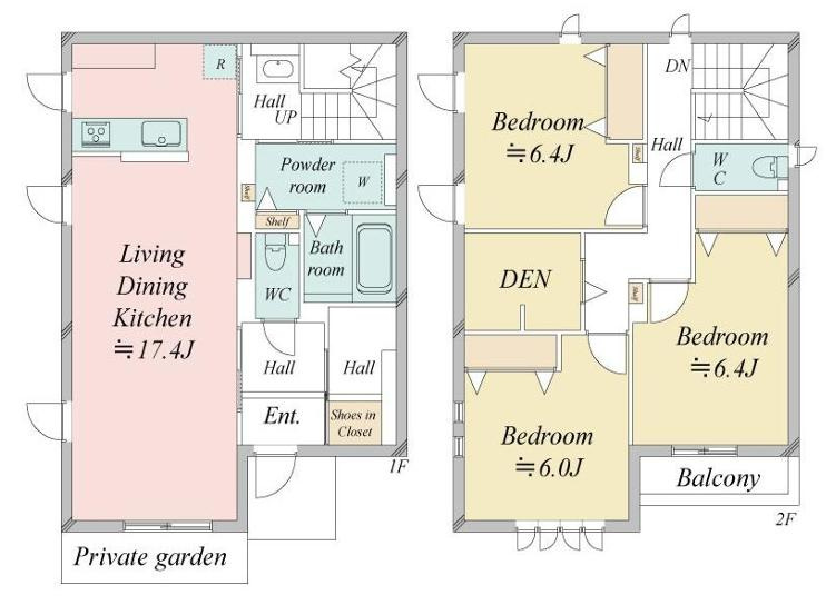 松ノ内町戸建の間取り