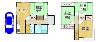 【間取り】 | 川西市東畦野3丁目1の27　中古一戸建て