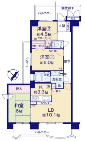 アークビュー金沢八景【仲介手数料無料】ペット可♪の間取り