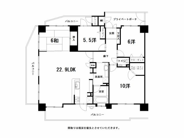 高知市鷹匠町１丁目　フローレンス鷹匠の間取り|3420万円　専有面積107.45㎡　4LDK