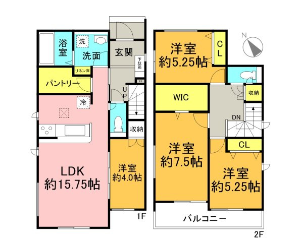 高浜市呉竹町4期2棟　新築一戸建の間取り|4LDK＋WIC