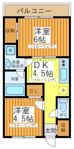 東松原フラッツの間取り