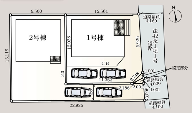 【区画図】 | 熊谷市久保島第3　クレイドルガーデン　新築戸建　全2棟　1号棟