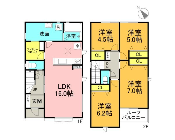 碧南市宮町6丁目第1期　新築一戸建　＜2号棟＞の区画図|駐車スペース3台可