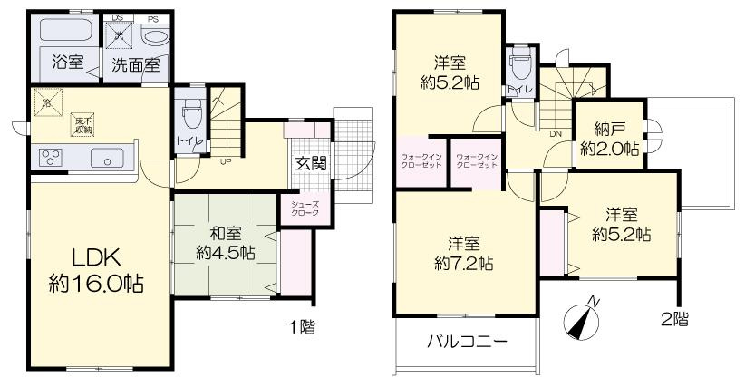 グラファーレ　岡山市南区大福（４期）【仲介手数料無料】の間取り