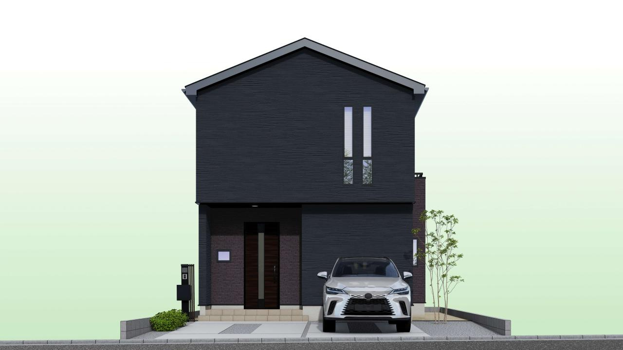 城北町　新築戸建の完成予想図|3LDK+WIC+SIC　建物面積　102.68㎡（約31.06坪）